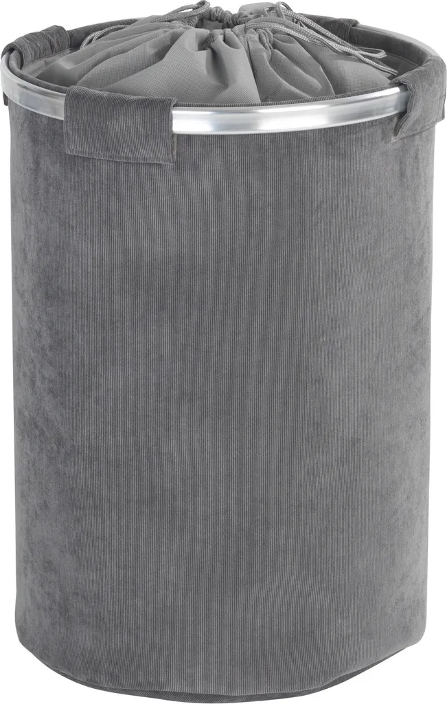 Sac à linge 68 L pour salle de bain - Organiseur WENKO CORDOBA Gris chic