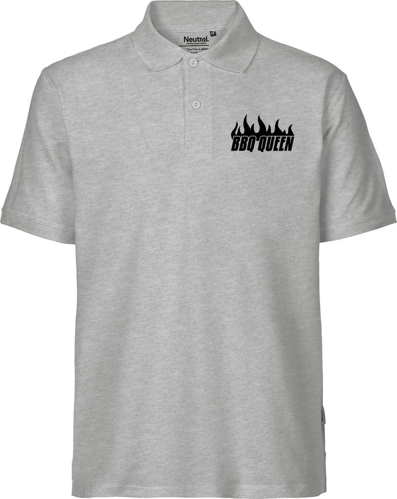 Huuraa Herrenshirt BBQ Queen Flammen Geschenk Größe XXL Sport Grey Bio Baumwolle Fairtrade BBQ Queen Geschenkidee