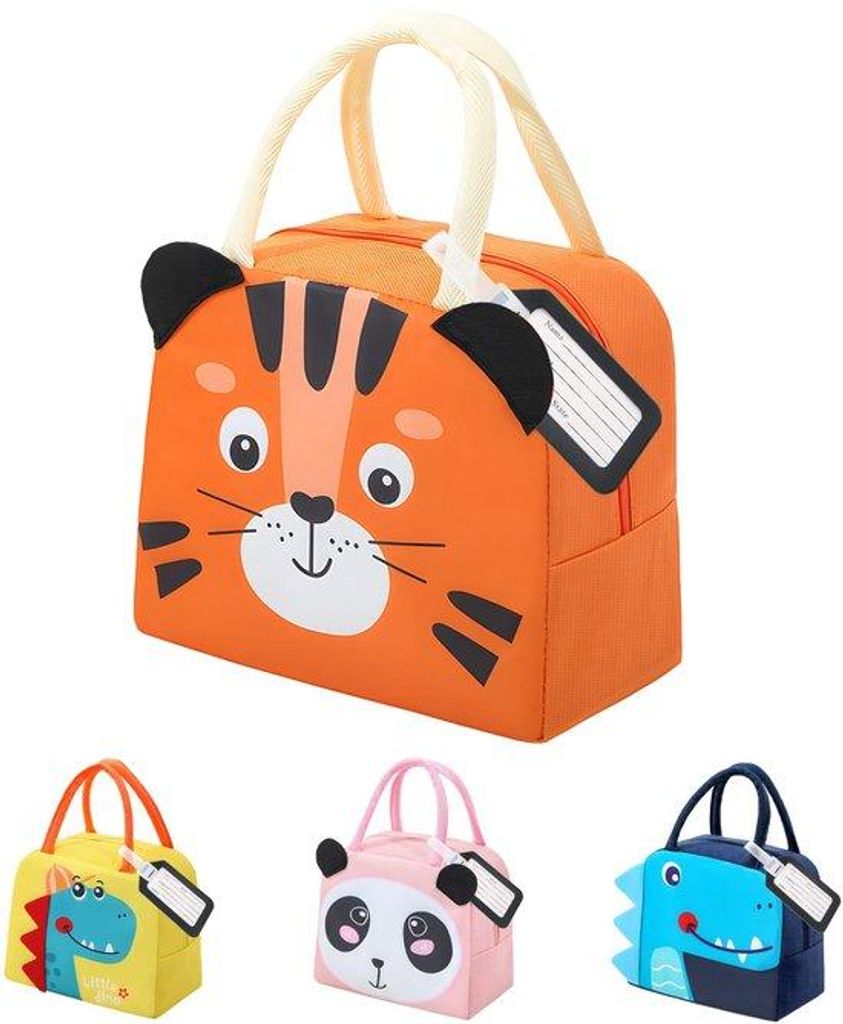 Kleiner Kinderkoeltas mit 5L Fassungsvermögen, Mini-Tasche für Kinder, 3D-Tiger-Design