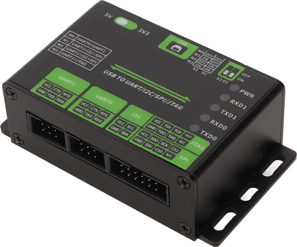 Convertisseur USB multi-interface UART I2C SPI JTAG anti-interférences 5V - 5