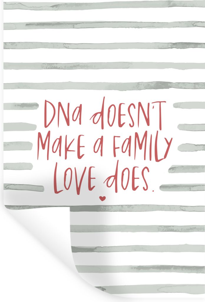 MuchoWow Wandtattoo Wandsticker Wandaufkleber Zitate - Sprichwörter - Nicht die DNA macht eine Familie, sondern die Liebe 40x60 cm Selbstklebend...