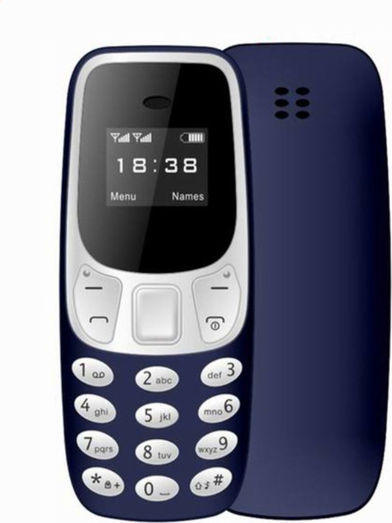 L8star Bm10 Mini Mobil Telefon Dual Sim Karte mit Mp3 Player Fm Entsperren Handy Voice Change Dialing blau