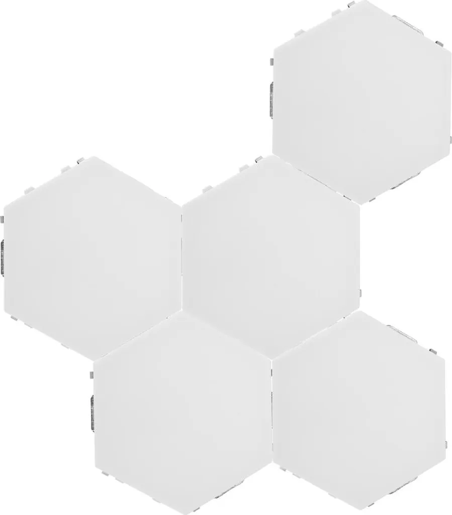 Lampe murale hexagonale décorative LED pour chambre et salon - Set de 6 - 2
