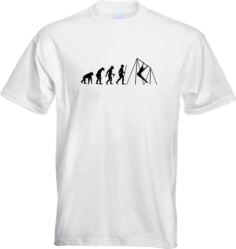 Kiwistar - T-Shirt - Weiss - Reck Turnen Evolution Motiv Bedruckt Funshirt Design Print - mit Motiv Bedruckt - Funshirt Design - Sport - Freizeit -...
