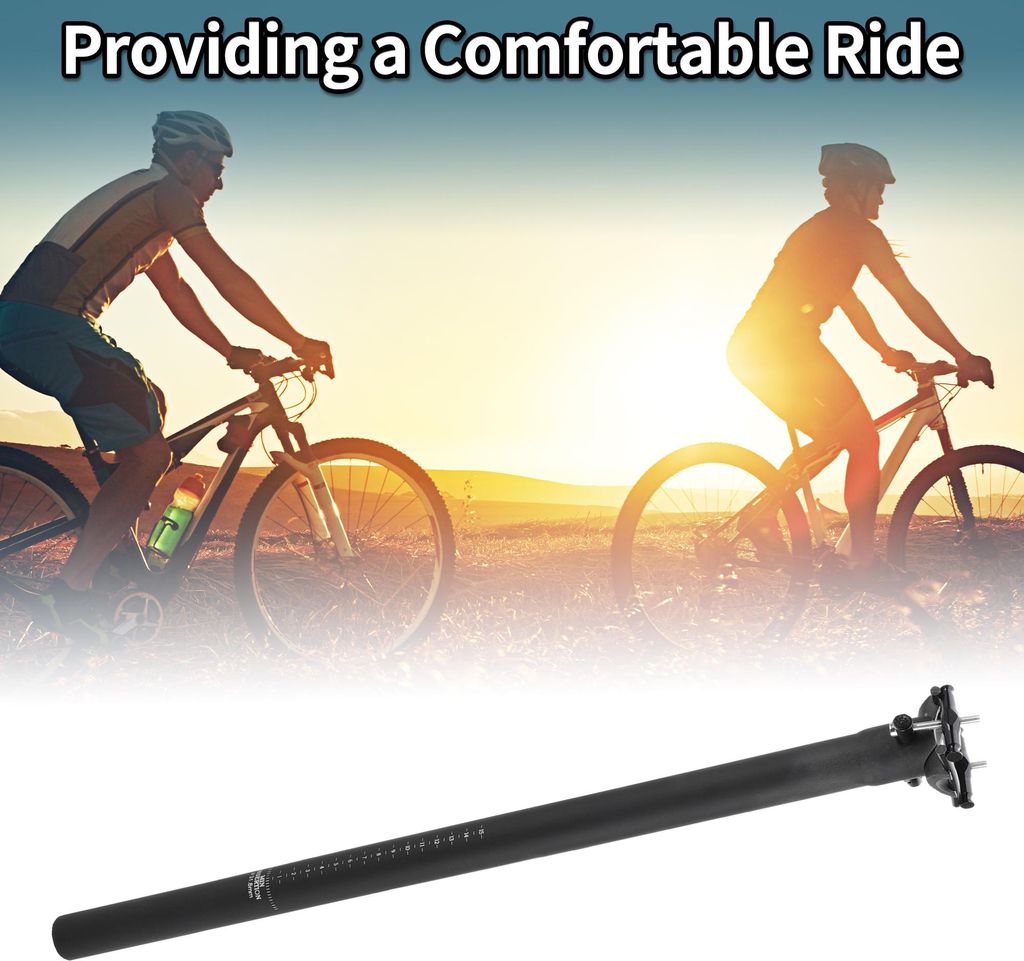 Fahrradsattelstš¹tzen Leichter Fahrradsattelstš¹tzen-Sattelrohr Mattschwarz 1 Stš¹ck 31,8x600mm Carbonfaser