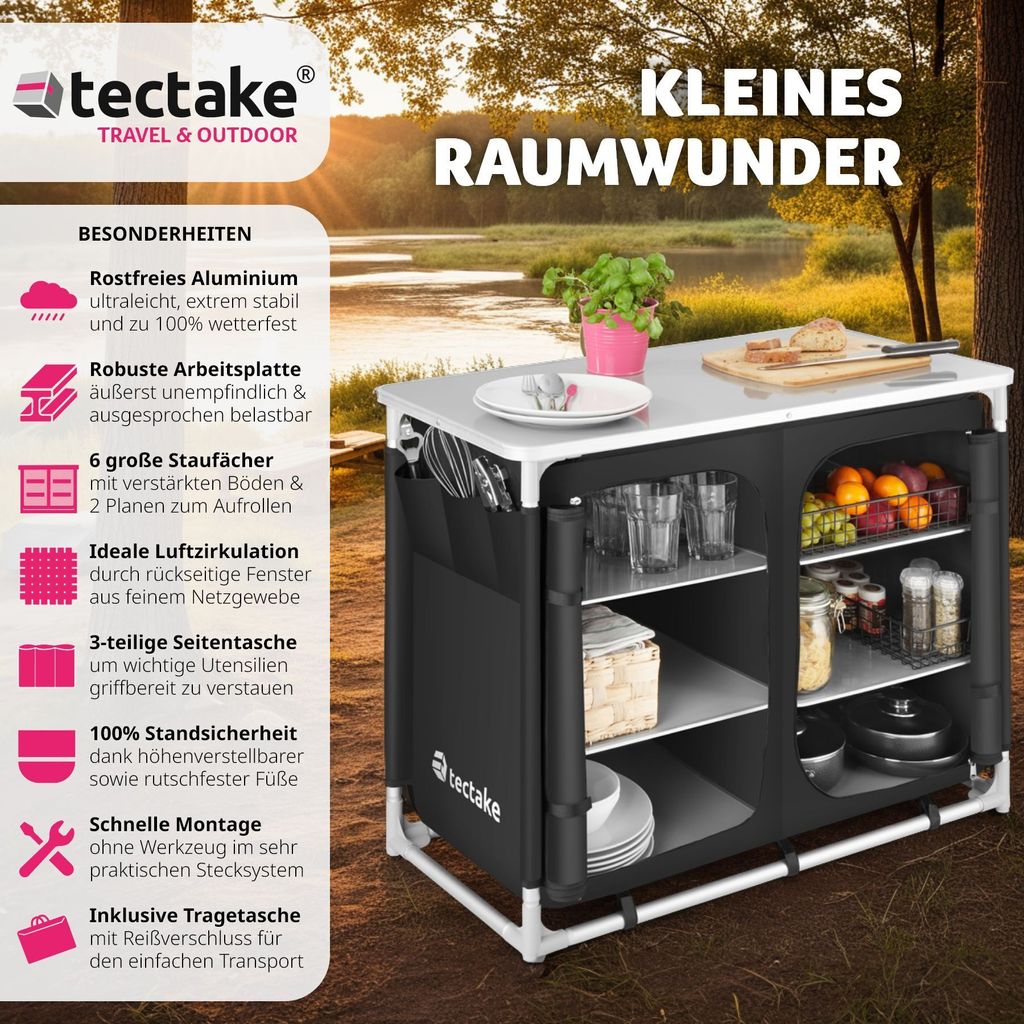 Kempingová skrinka deluxe so 6 priehradkami skladacia 97 x Obrázok produktu 3