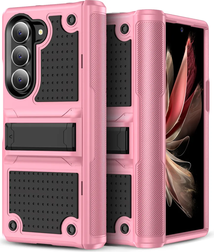 Custodia Armor per Galaxy Z Fold 6 Rosa e Nero | PC+TPU Shockproof