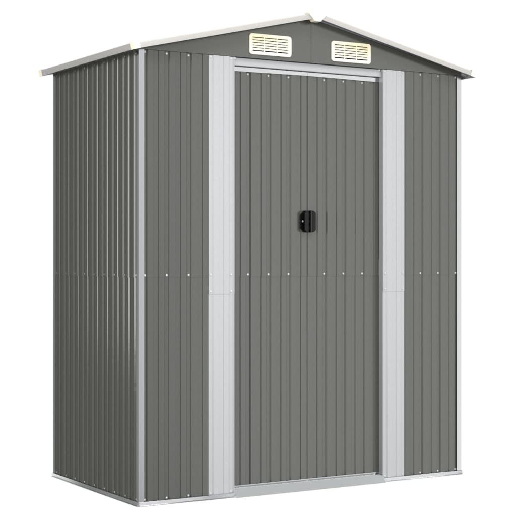 vidaXL Szopa narzędziowa jasnoszara 192x108x223 cm Stal Zdjęcie produktu 