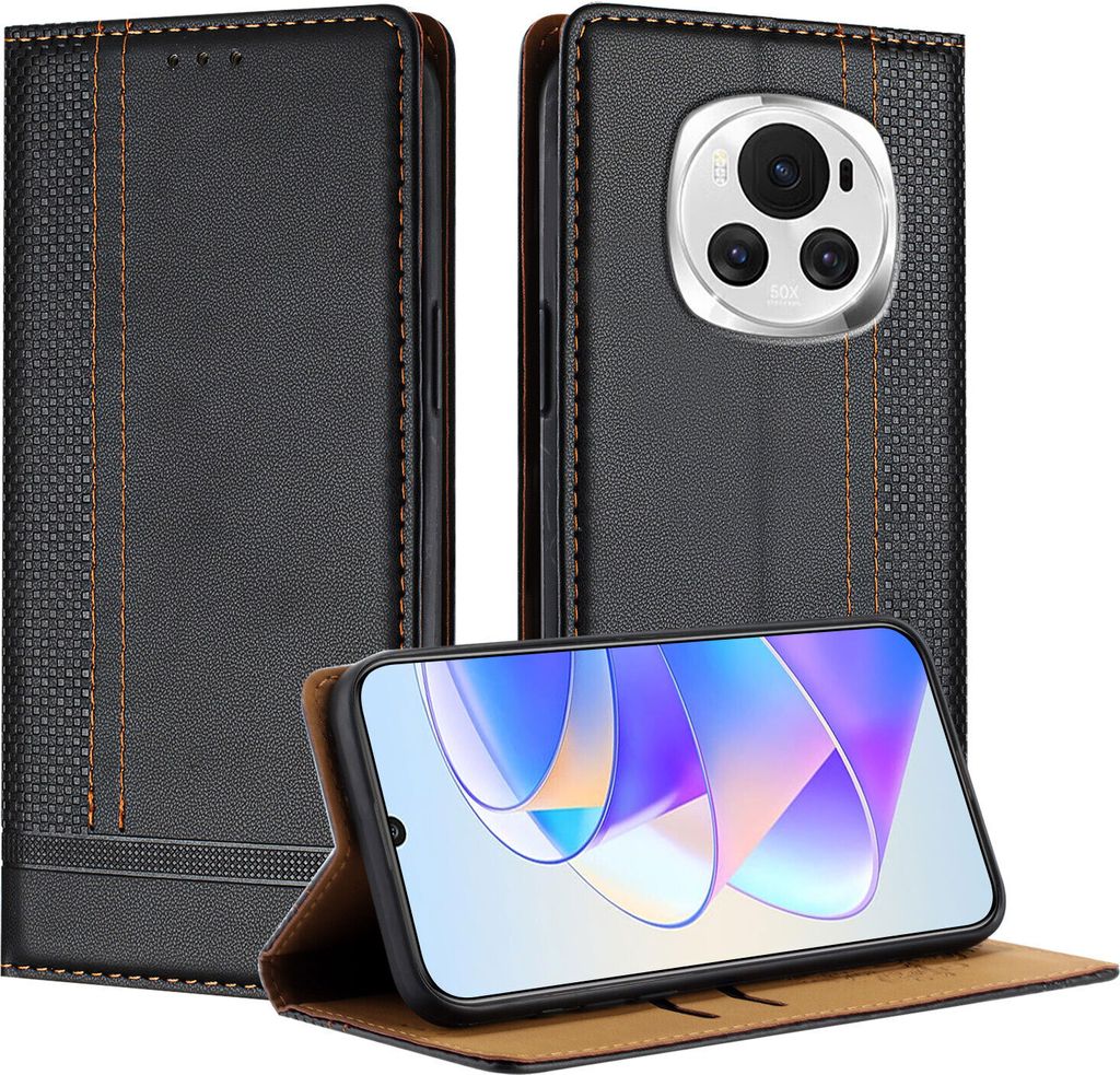 Handyhülle für Honor Magic6 Leder Flip Klappbare Produktbild 