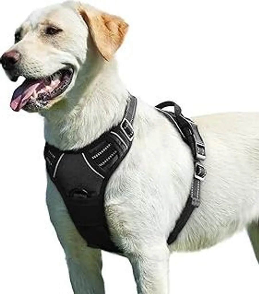 Eagloo Pettorina Cane Taglia Grande L Anti-Trazione - Nera Riflettente