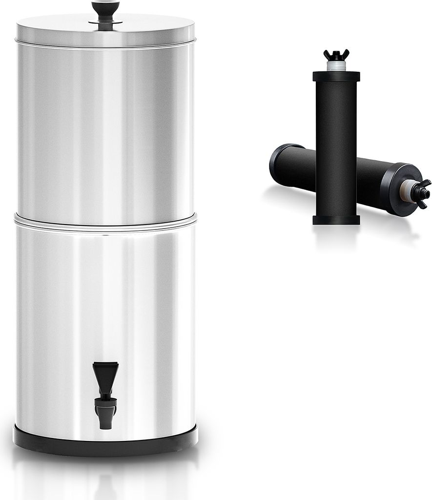 Schwerkraft-Wasserfiltersystem Wasserfiltereimer fuer zu Hause Outdoor Camping Wandern Notfallvorsorge