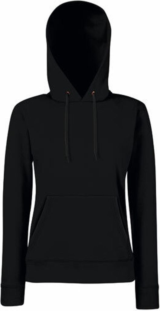 Fruit of the Loom - Lady-Fit Classic Hooded Sweat - Black - XL