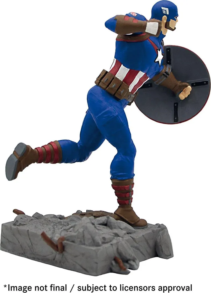 Figurine Captain America 11 cm Finition Premium avec Bouclier Marvel