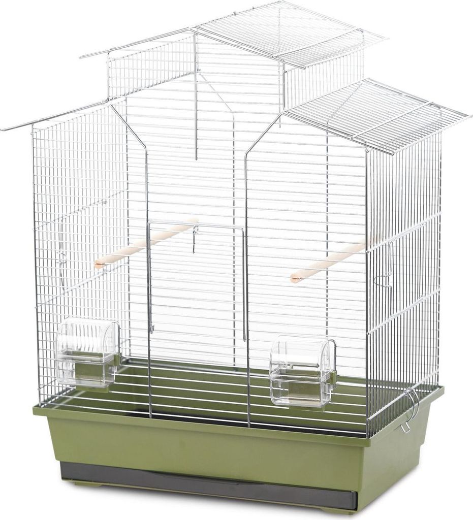 Duvo+ Vogelkäfig Natural Iza olivgrün/zinc Produktbild 