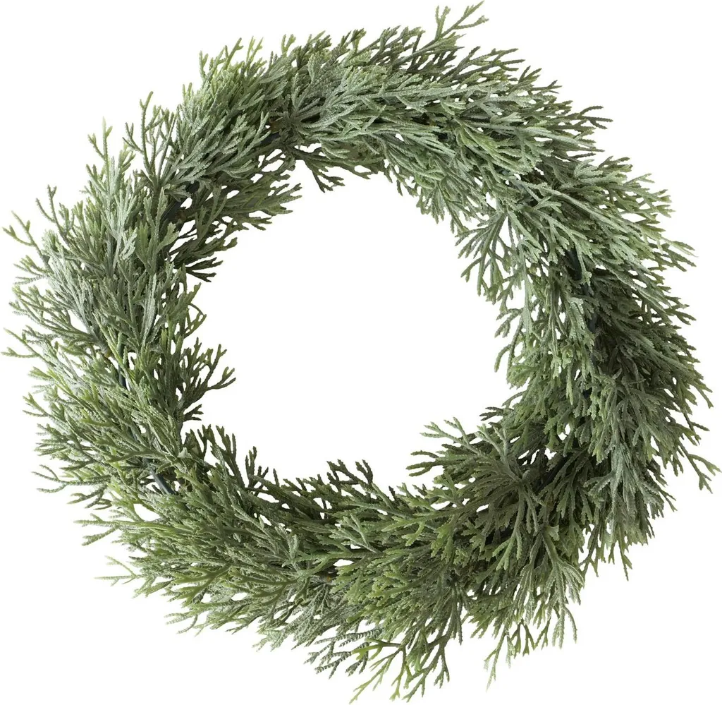 Couronne de porte faite main TANNE Ø 30 cm en sapin naturel tressé
