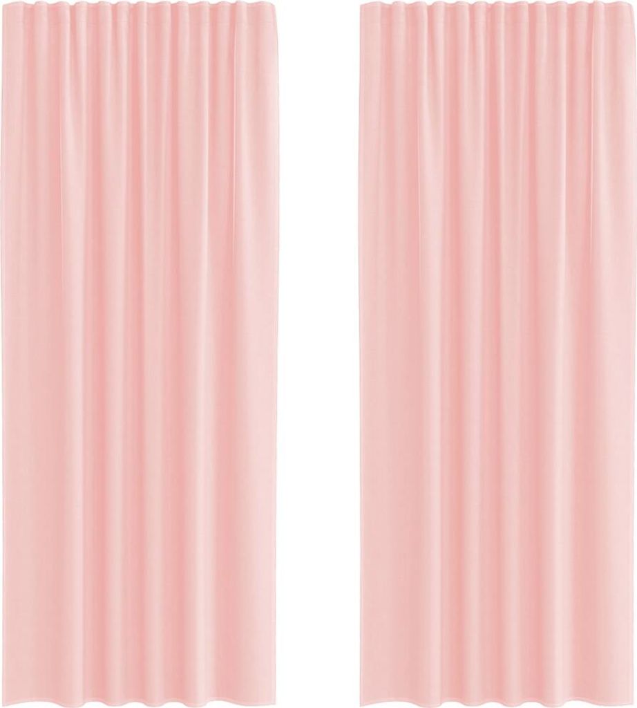 Voile Vorhänge mit Schlaufen 2 Stk. Rosa 140x245 cm