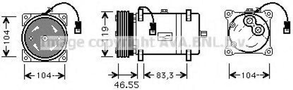PRASCO CNAK161 SD7V16 Klimaanlage Klimakompressor R134a für FIAT DUCATO Pritsche/Fahrgestell (230) DUCATO Kasten (244) DUCATO Pritsche/Fahrgestell