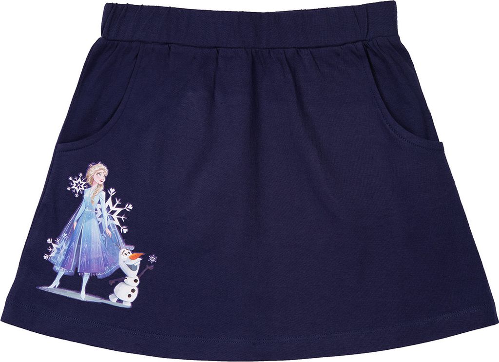 Disney Frozen Rock für Mädchen - Die Eiskönigin kurz Röckchen Kleidchen Kleid Blau 122-128