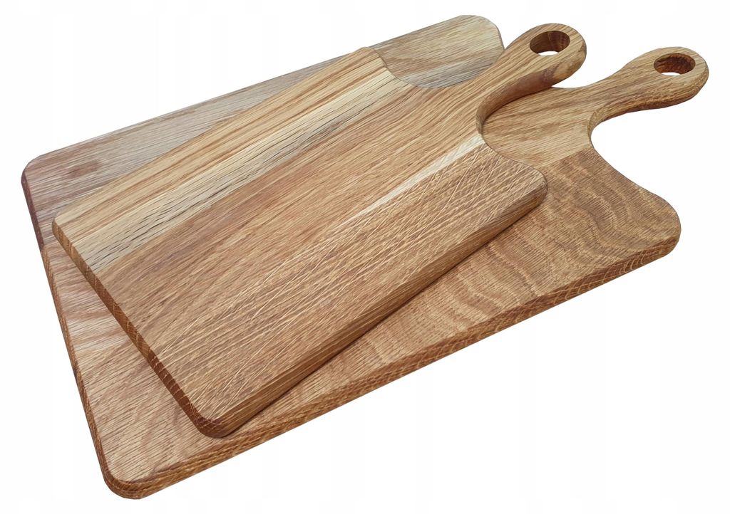 Taglieri in quercia con manico 2 pezzi per tagliare e Immagine del prodotto 
