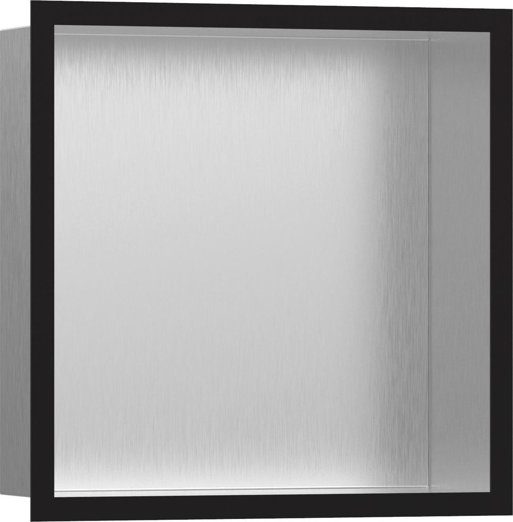 hansgrohe XtraStoris Individual Wandnische Edelstahl gebürstet mit Designrahmen, 300x300x100 mm, 56097670