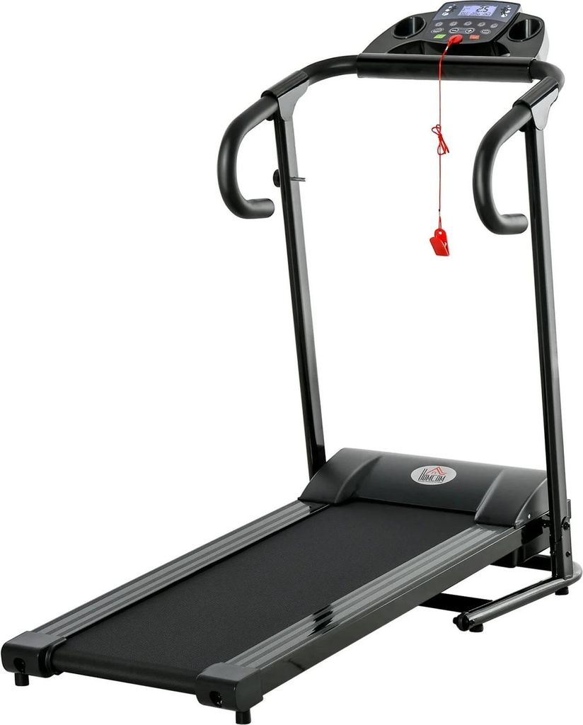 Laufband - Klappbar - Verstellbare Steigung - 0,8–10 km/h - 500 W - LCD-Display - Bluetooth-Lautsprecher - Schwarz