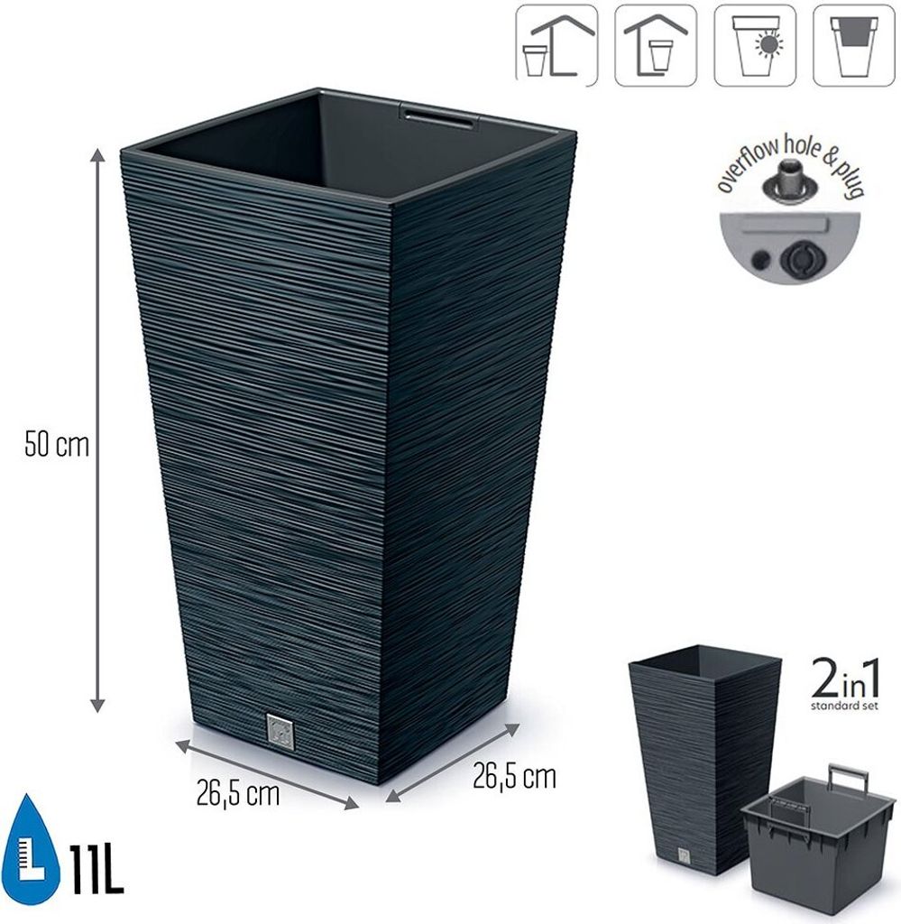 Blumentopf Pflanzkübel FURU Square Balkonkasten Blumenkübel Produktbild 8