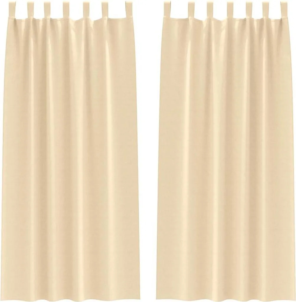 vidaXL Tende oscuranti con anelli 2 pezzi crema 245 x 140 cm