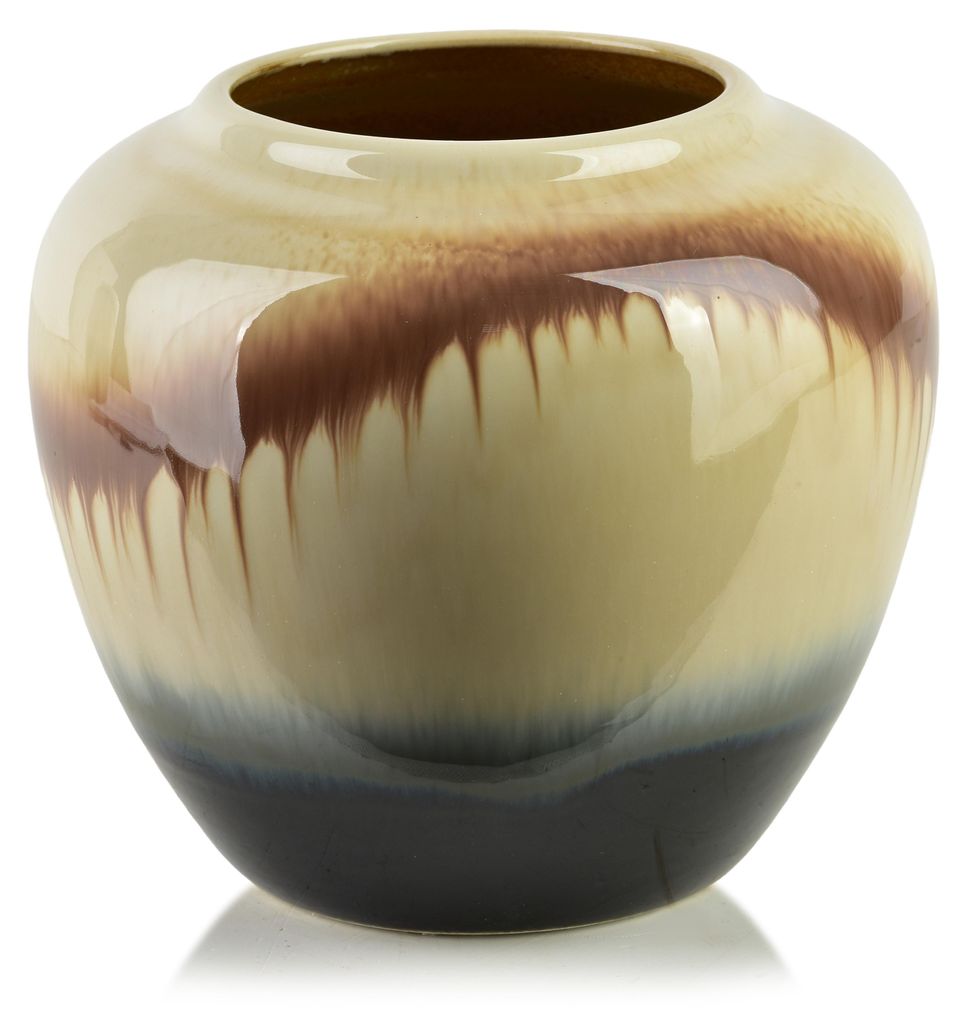 Vase Keramik MONDEX YARINE 12x18x17 cm Braun-Beige 1 Stk.