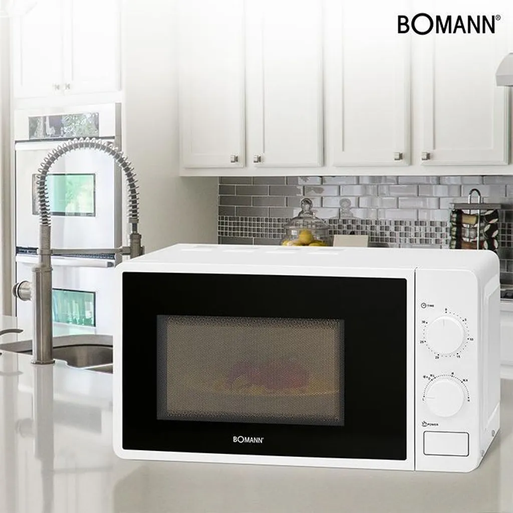 Micro-ondes Blanc Bomann MW 6014 CB 20L - Dégivrage et Cuisson Faciles - 11