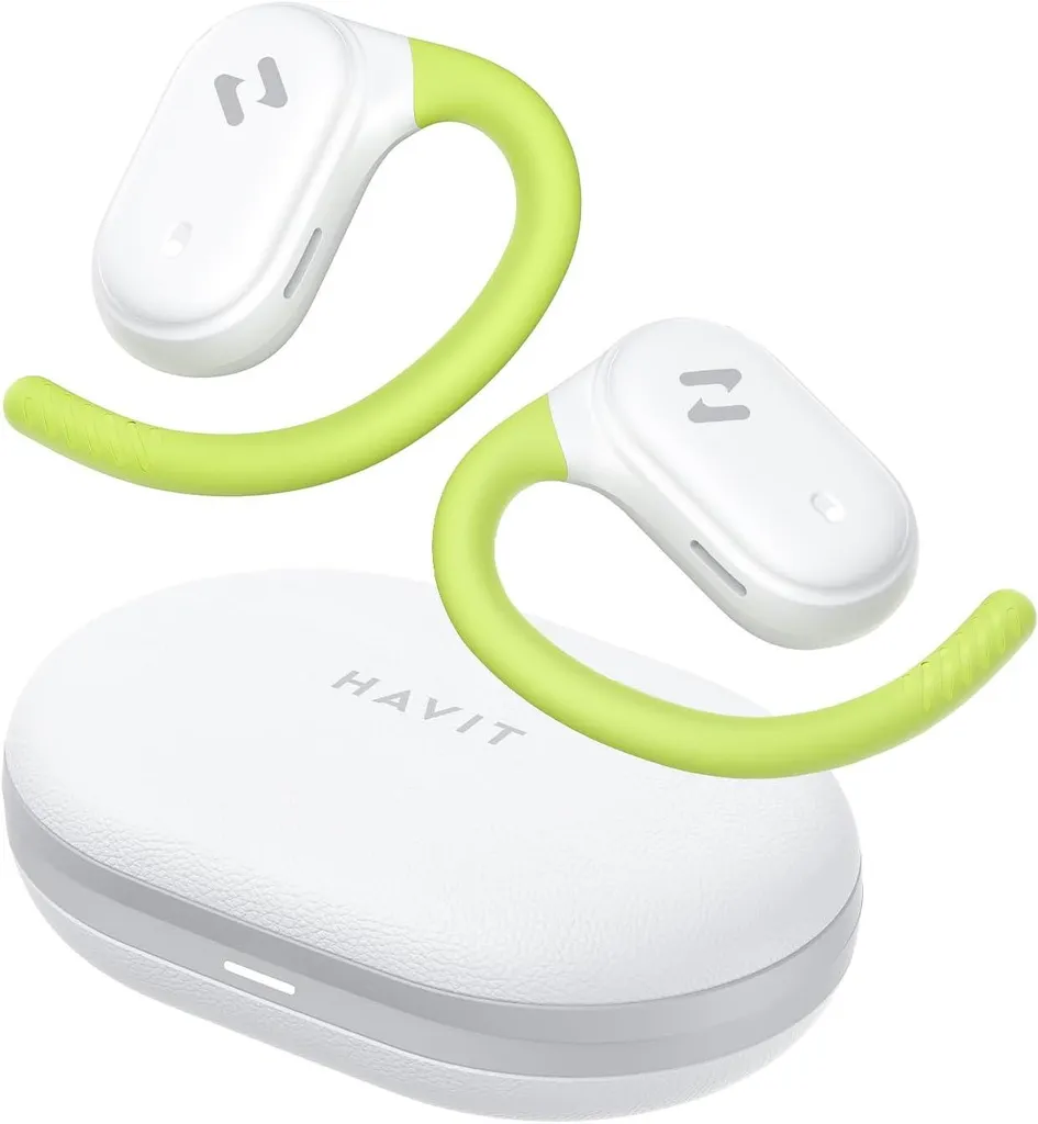 Open-Ear Kopfhörer, 64H Spielzeit Open-Ear Earbuds mit IPX5, Deep Bass, kraftvoller Sound Wireless Bluetooth Kopfhörer Kraftvoller Klang