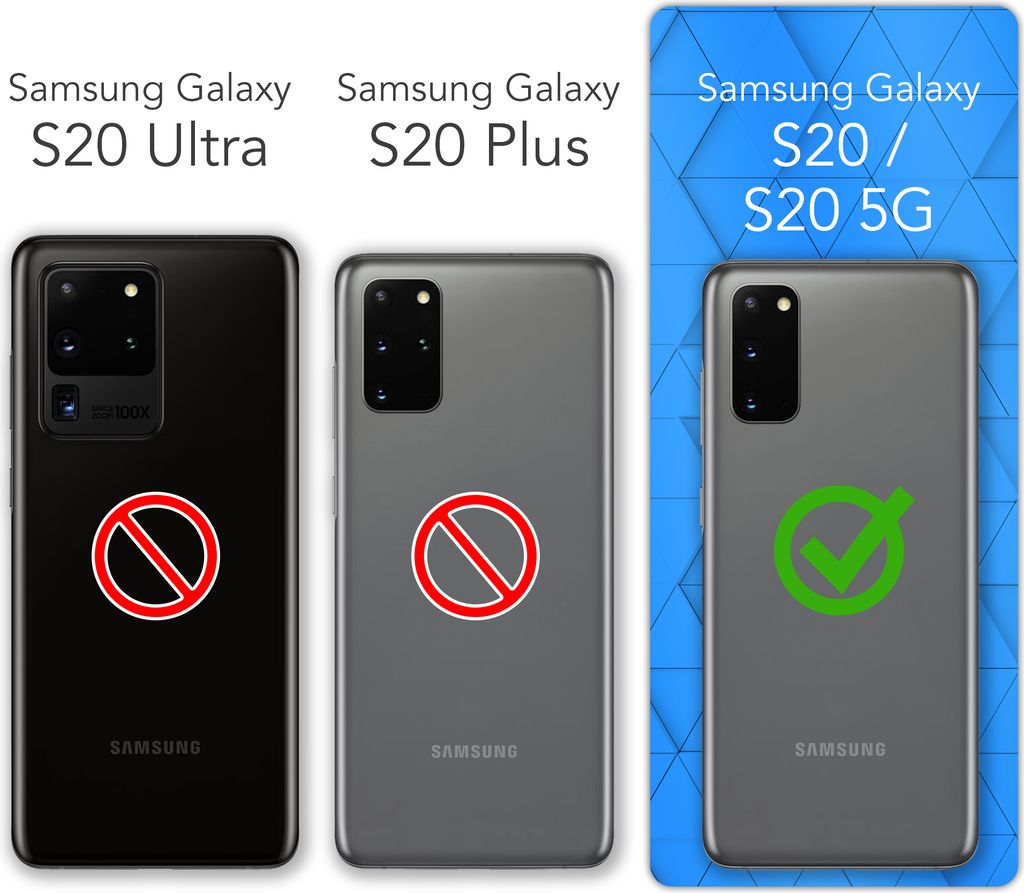 EAZY CASE - TPU Hülle für Samsung Galaxy S20, TPU Case stoßfeste Handyhülle, weiches Cover mit Kameraschutz, Silikonhülle in Dunkelblau