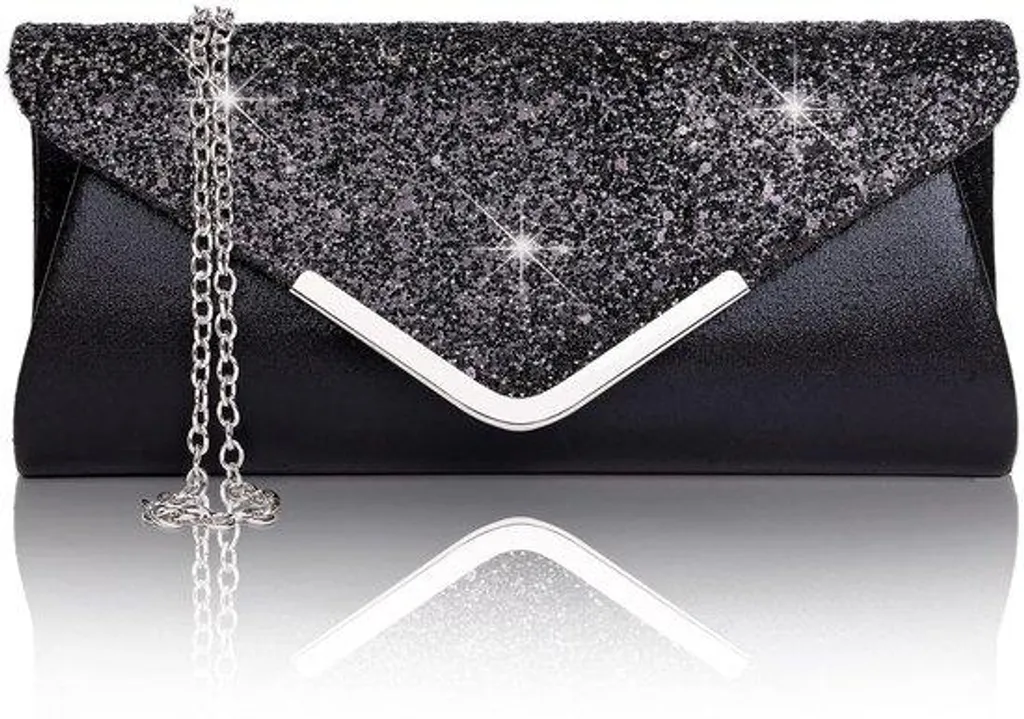 Petit sac soirée femme strass anti-perte d'objets avec chaîne métal