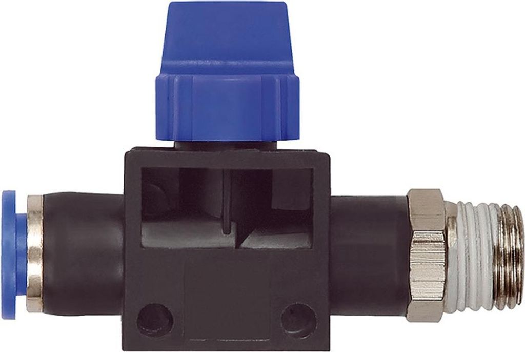Riegler 3/2-Wegeventil »Blaue Serie«, Steckanschluss, R 3/8 a., S-G Ø 6mm
