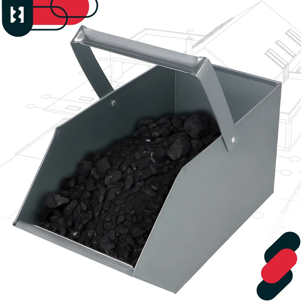 KOTARBAU Cassetta per la cenere Cassetta per il carbone Bricchetti Legno Coke Contenitore per la cenere Barbecue Accessori Cassetta per la cenere Cassetta per il carbone Scivolo per il carbone Rimozione Raffreddamento Stoccaggio - 5