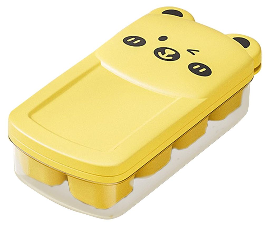 Mini-Bären-Eiswürfelform mit Deckel, lebensmittelechtes Silikon, leicht zu entnehmende Eiswürfelform, BPA-frei, für Küche und Gefrierschrank
