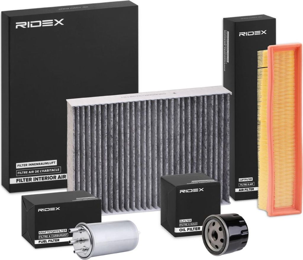 RIDEX Filterset Inspektionspaket Filtersatz für RENAULT LOGAN I Kombi (KS) LOGAN I (LS) Logan Express (US) für DACIA SANDERO