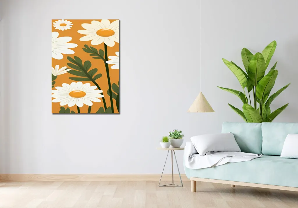Decorazione Parete Fiori 70x100 | Quadro Moderno Soggiorno Elegante - 2