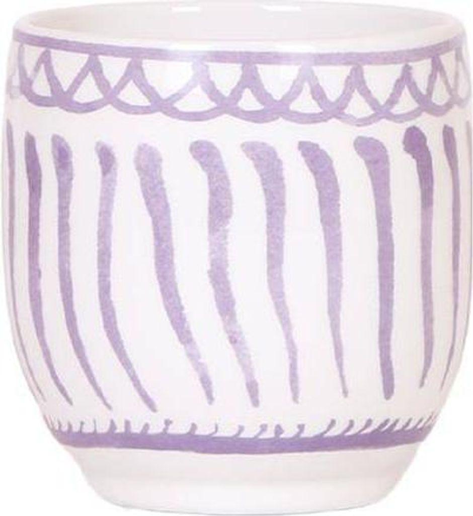 Topf Granada Flieder – Ø9cm – Keramik Blumentopf im mediterranen Stil – Hochglänzender Dekotopf für Zimmerpflanzen, Sukkulenten & Kräuter...