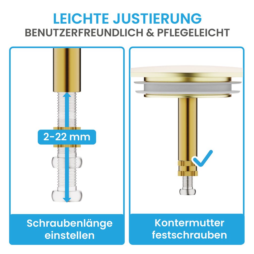 Bächlein Universal Badewannenstöpsel - Abfluss-Stopfen aus Produktbild 4