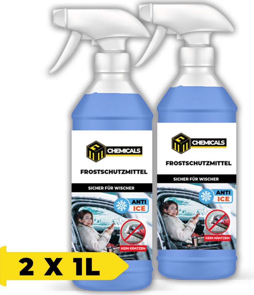 MRM CHEMICALS Scheiben-Entfroster Spray Auto 1L Sprühflasche Scheibenenteiser, Enteisen ohne Kratzen für Scheiben, Spiegel und Schlösser Bis -40...