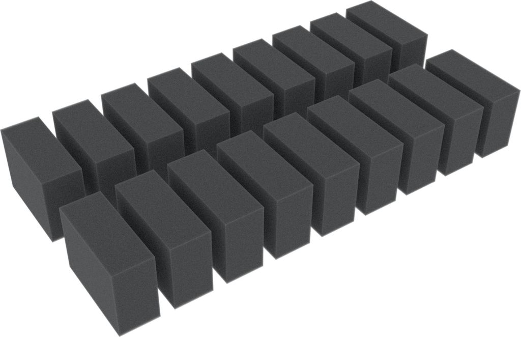 18 Distanzstücke aus Schaumstoff – 55x40x20 mm – feinporig Produktbild 