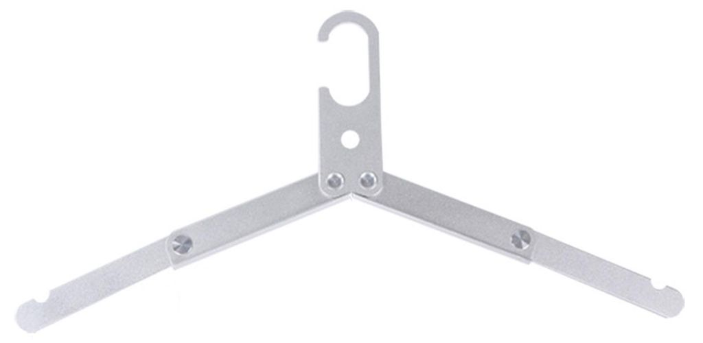 Reise-Kleiderbügel, faltbares Design, Aluminiumlegierung, hochfest, leicht, zusammenklappbar, für Kleidung zu Hause, silberfarben
