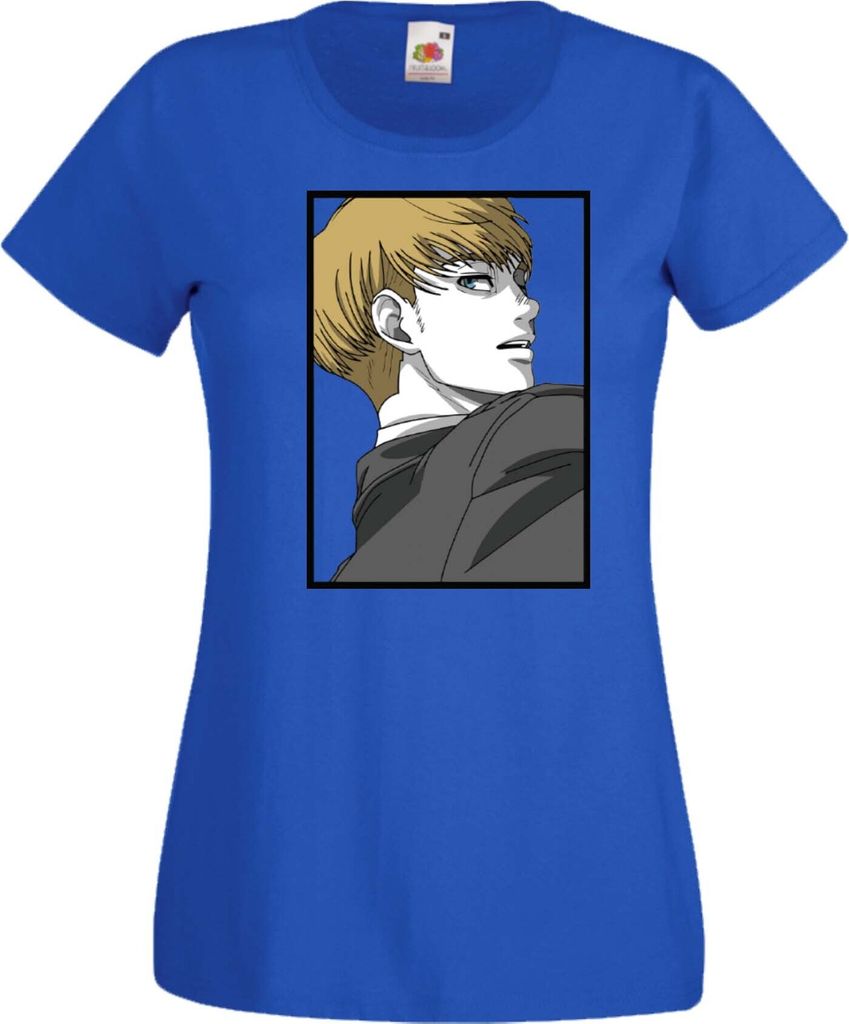 Damen T-Shirt Attack Anime On Titan Armin Arlert Var-017 Armin Arlert, Lady L / Blau