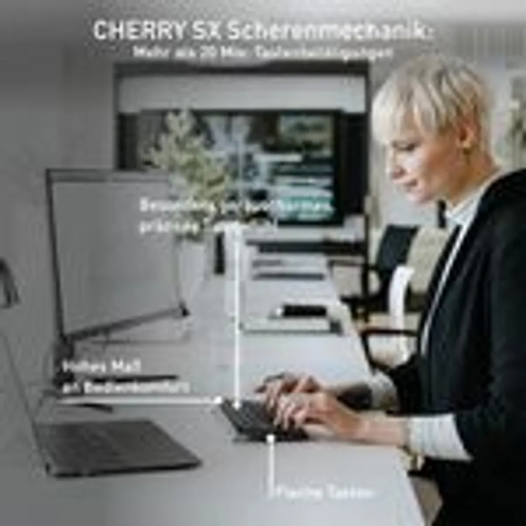 Clavier sans Fil Rechargeable CHERRY KW 9200 Mini Noir Multi-Dispositif - 11