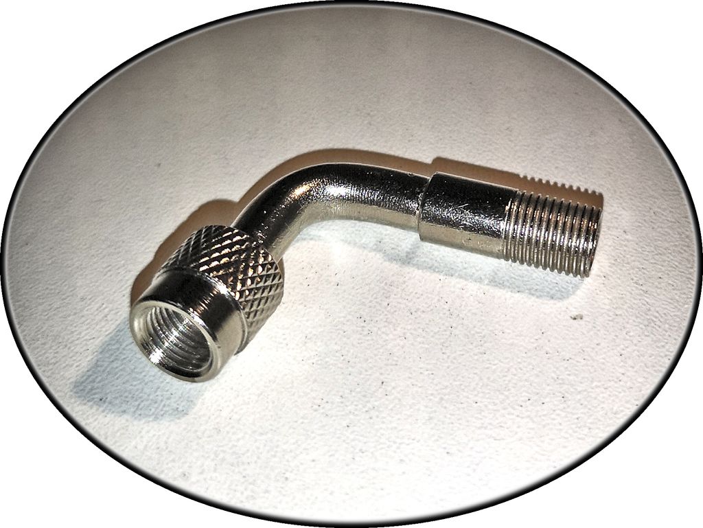 Ventiladapter 90° Winkel AV - AV für schwer zugängliche Autoventile