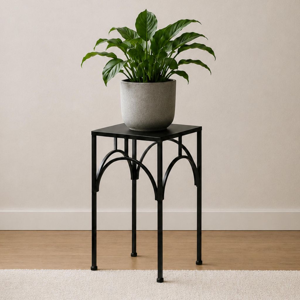 DanDiBo Blumenhocker Metall Schwarz Eckig 38 cm Produktbild 
