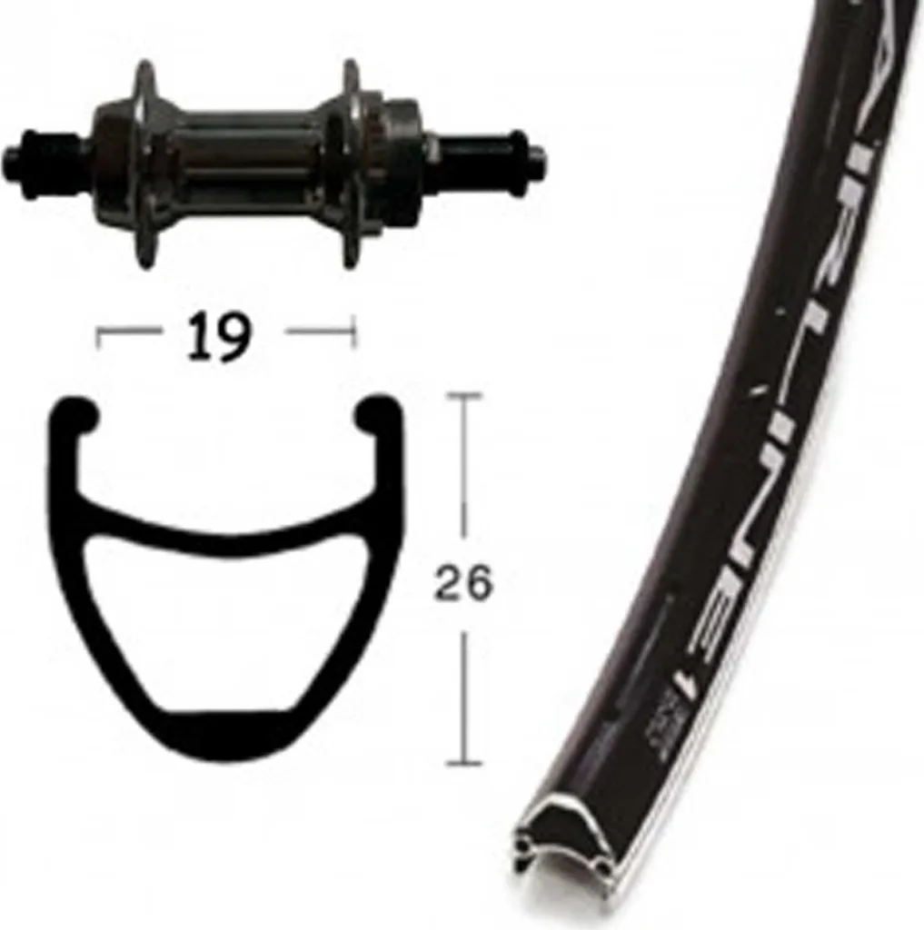 Roue Arrière 28 Pouces pour Vélo de Randonnée Rodi Airline 1 Noir Inox