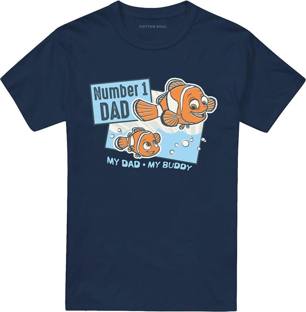 Finding Nemo - "Number 1 Dad" T-Shirt für Herren/Damen Uni TV22797 (5XL) (Marine)