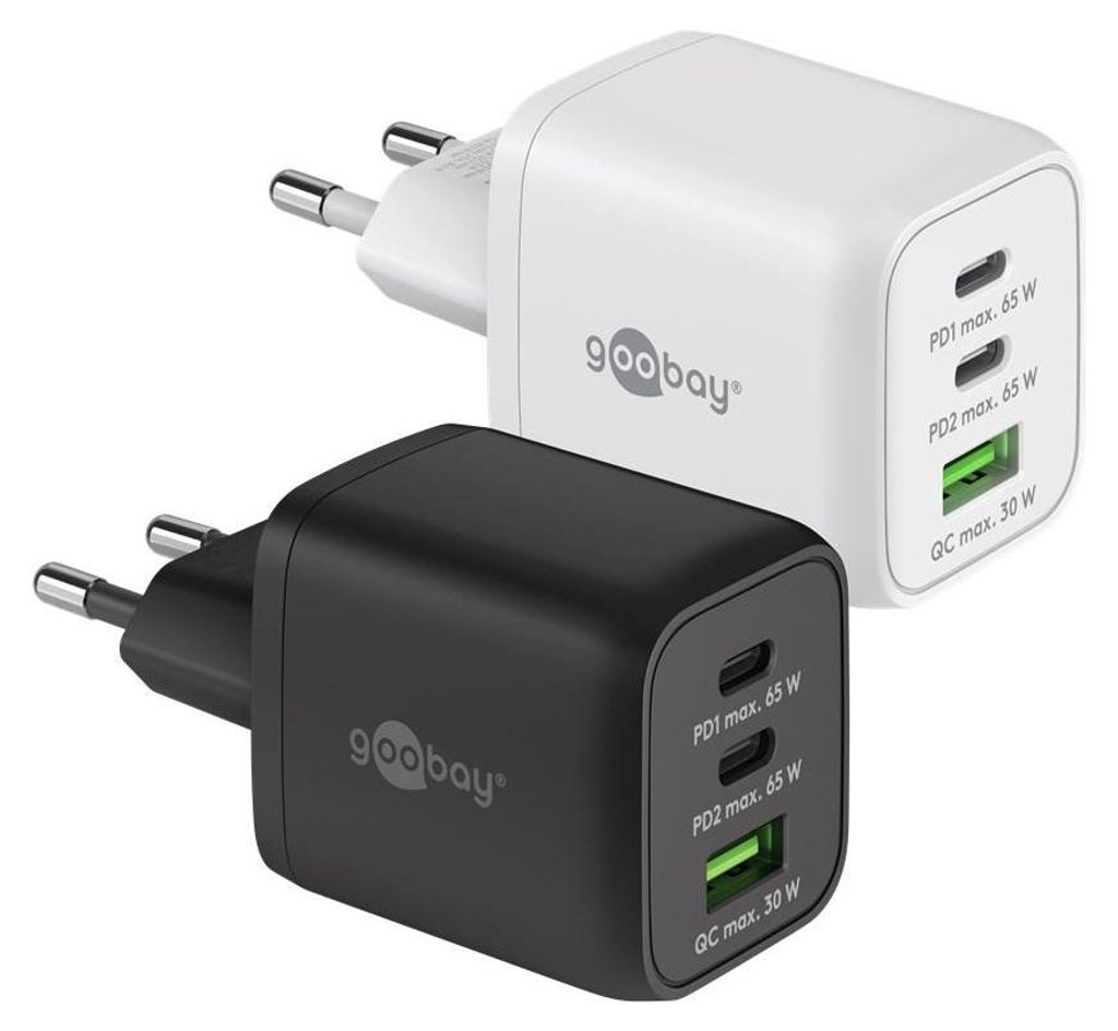 65 W USB-C PD GaN Multiport-Schnellladegerät Nano weiß Produktbild 
