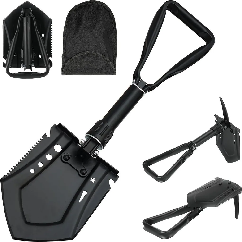 Pelle pliante pour bivouac et jardinage 58cm acier carbone polyvalente